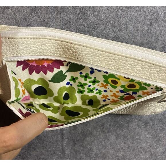 Brighton Purse Small White Leather Multicolor Leather Stitching Crossbody - Picture 10 of 13